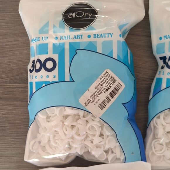 Aliory Glue Rings For Eyelashe Extension 4 Pack Bundle 1200 Pieces - Picture 2 of 2